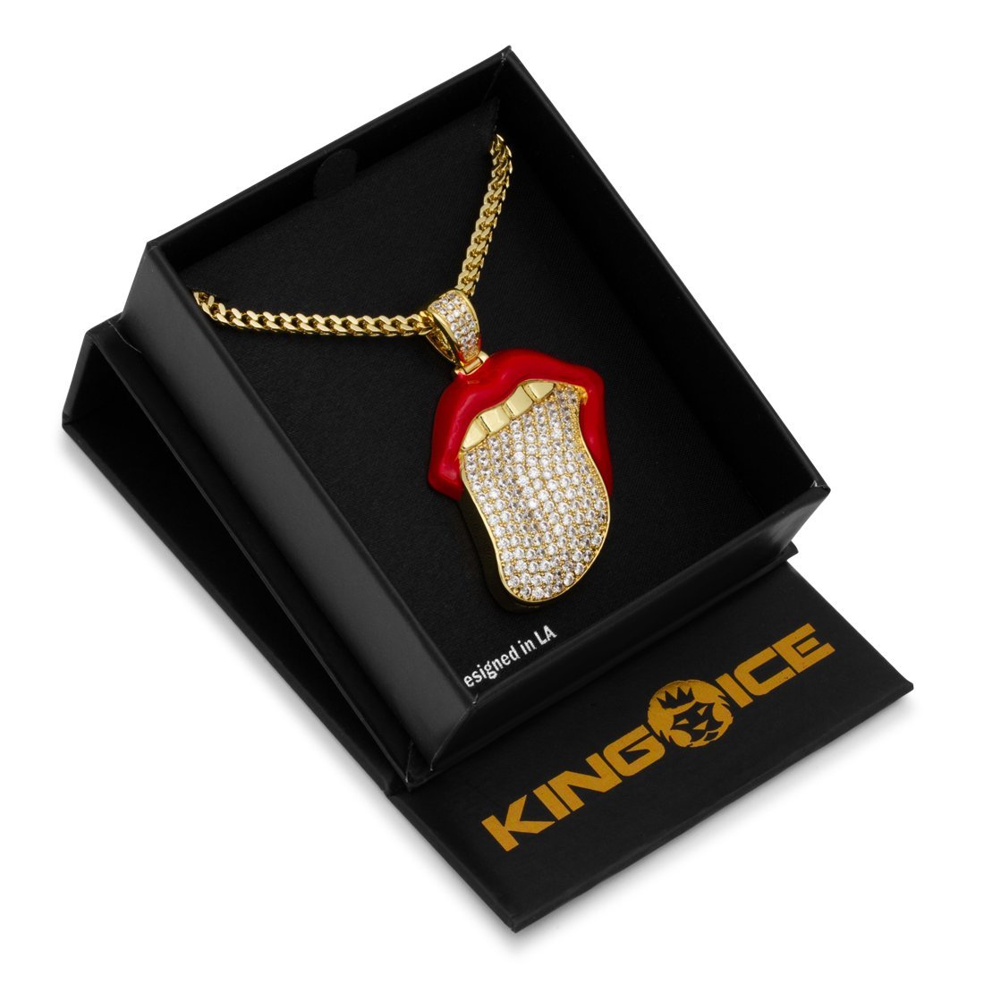 Rote Halskette „Zunge der Begierde“