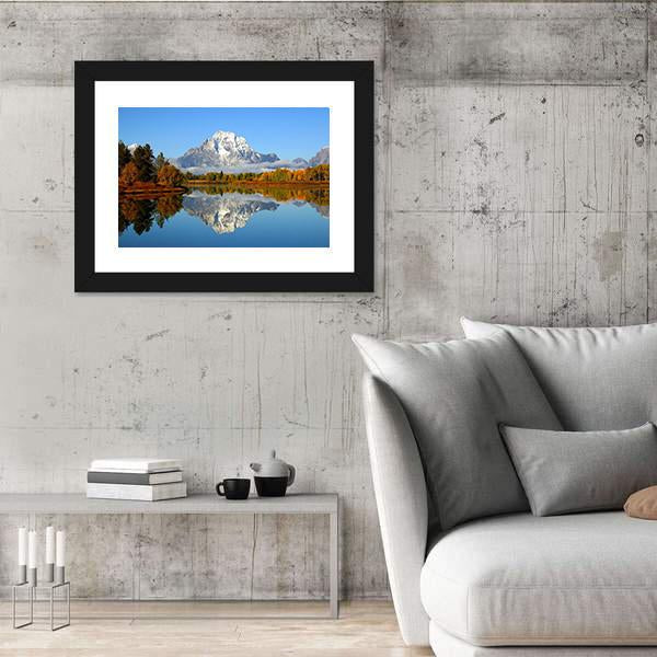 Reflection Of Mountain Range In Lake Canvas Wall Art-3 Horizontal-Gallery Wrap-25" x 16"-Tiaracle