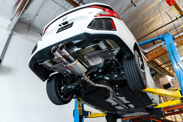 Remark 2017 Civic Si 4-türige Limousine, Cat-Back-Auspuff mit doppelwandiger Edelstahlspitze (nicht resoniert)