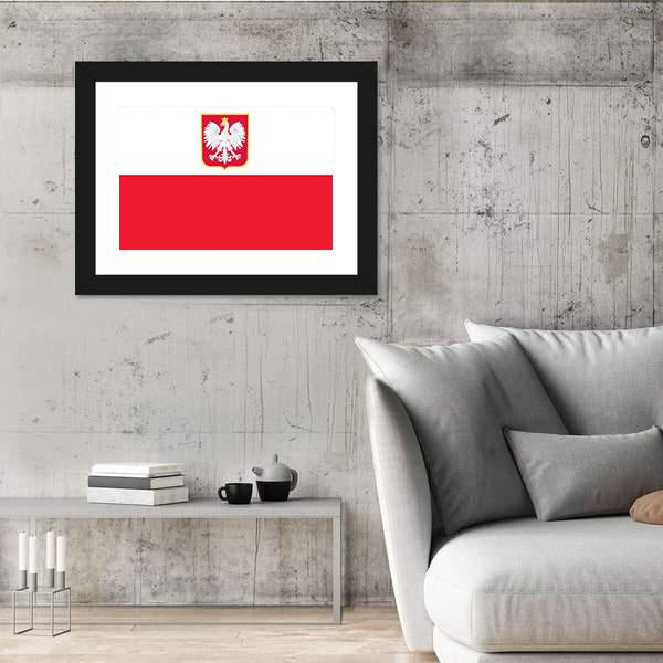 Republic Of Poland Flag Canvas Wall Art-3 Horizontal-Gallery Wrap-25" x 16"-Tiaracle