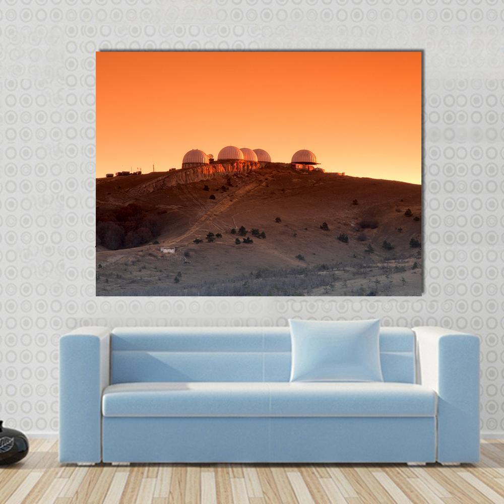 Research Center On Mars Canvas Wall Art-1 Piece-Gallery Wrap-48" x 32"-Tiaracle