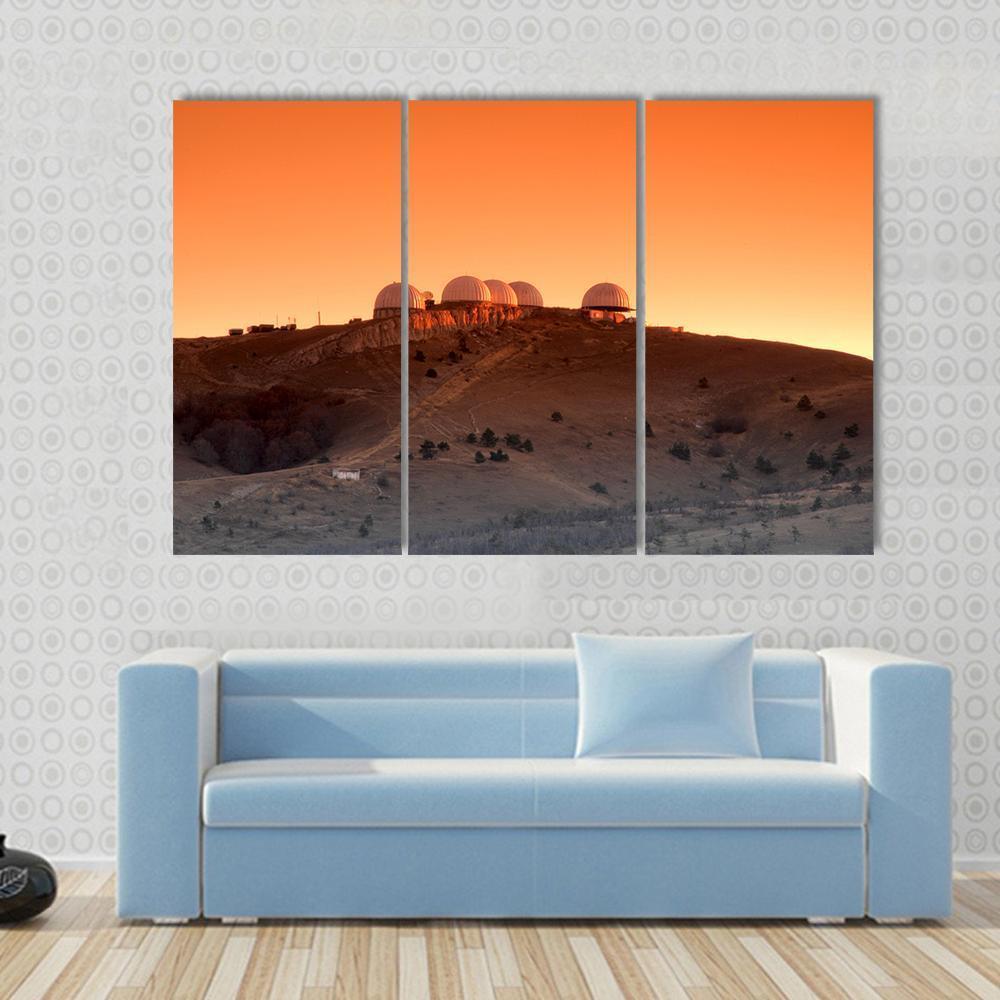 Research Center On Mars Canvas Wall Art-3 Horizontal-Gallery Wrap-37" x 24"-Tiaracle