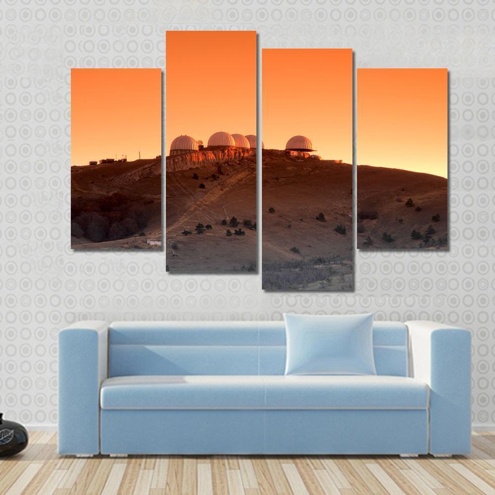 Research Center On Mars Canvas Wall Art-4 Pop-Gallery Wrap-50" x 32"-Tiaracle