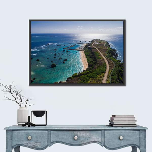 Resort Island Okinawa Miyako Canvas Wall Art-1 Piece-Floating Frame-24" x 16"-Tiaracle