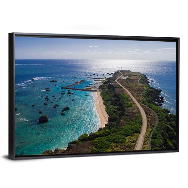 Resort Island Okinawa Miyako Canvas Wall Art-3 Horizontal-Gallery Wrap-25" x 16"-Tiaracle