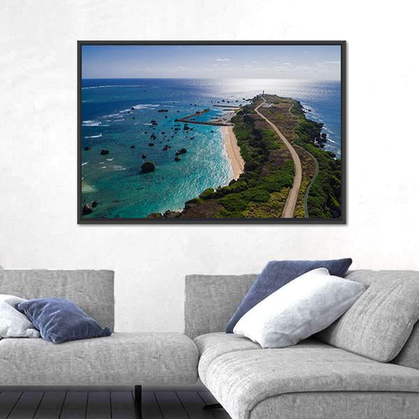 Resort Island Okinawa Miyako Canvas Wall Art-3 Horizontal-Gallery Wrap-25" x 16"-Tiaracle