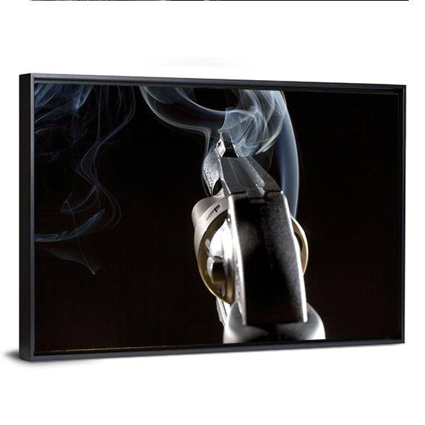 Revolver In Night Canvas Wall Art-3 Horizontal-Gallery Wrap-25" x 16"-Tiaracle