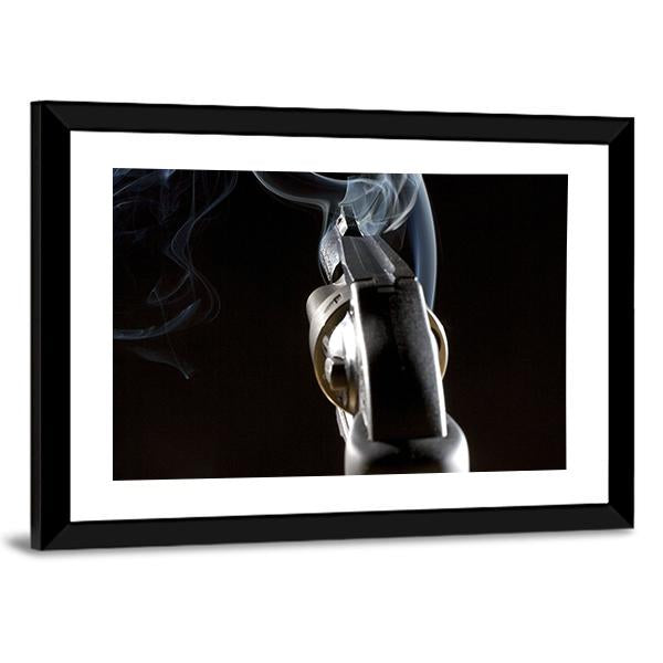 Revolver In Night Canvas Wall Art-3 Horizontal-Gallery Wrap-25" x 16"-Tiaracle