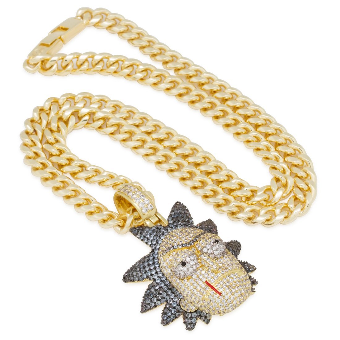 Rick and Morty x King Ice - Evil Rick Necklace