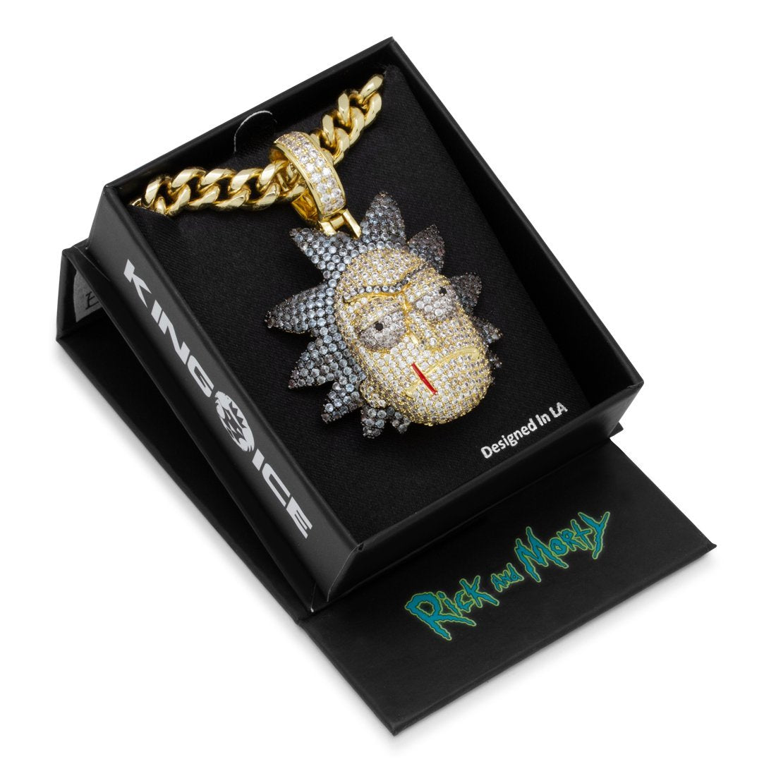 Rick and Morty x King Ice - Evil Rick Necklace