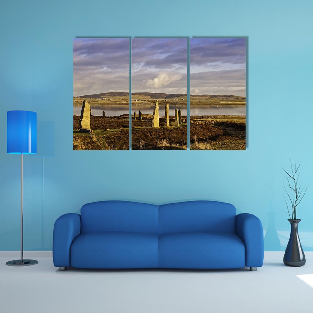 Ring Of Brodgar In Orkney Canvas Wall Art-3 Horizontal-Gallery Wrap-37" x 24"-Tiaracle