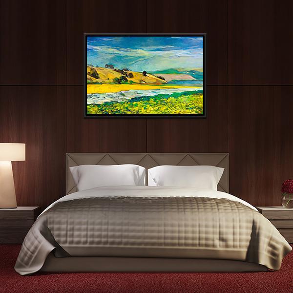 River Coast & Cliffs Canvas Wall Art-3 Horizontal-Gallery Wrap-25" x 16"-Tiaracle