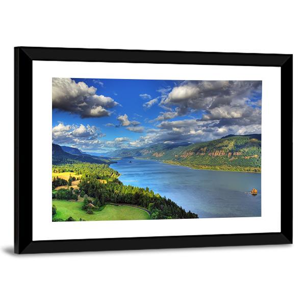 River Gorge In Columbia Canvas Wall Art-3 Horizontal-Gallery Wrap-25" x 16"-Tiaracle
