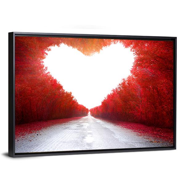 Road To Love Canvas Wall Art-3 Horizontal-Gallery Wrap-25" x 16"-Tiaracle