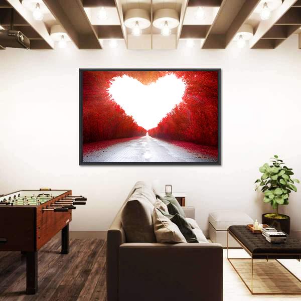 Road To Love Canvas Wall Art-3 Horizontal-Gallery Wrap-25" x 16"-Tiaracle