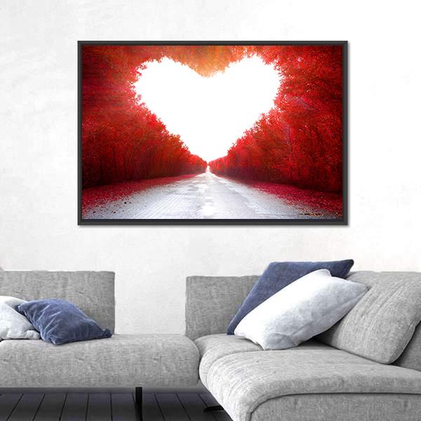 Road To Love Canvas Wall Art-3 Horizontal-Gallery Wrap-25" x 16"-Tiaracle