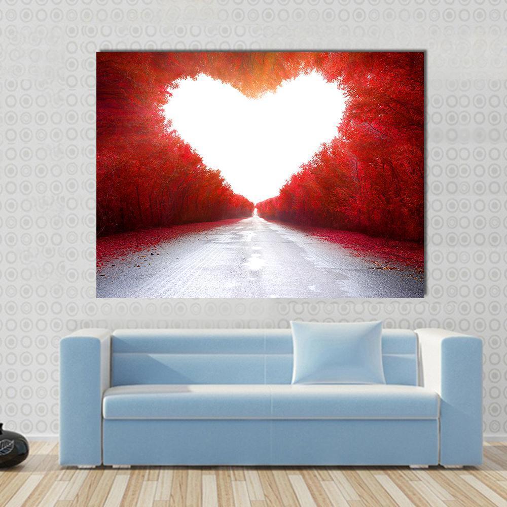 Road To Love Canvas Wall Art-1 Piece-Gallery Wrap-48" x 32"-Tiaracle