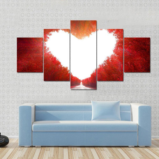 Road To Love Canvas Wall Art-5 Star-Gallery Wrap-62" x 32"-Tiaracle