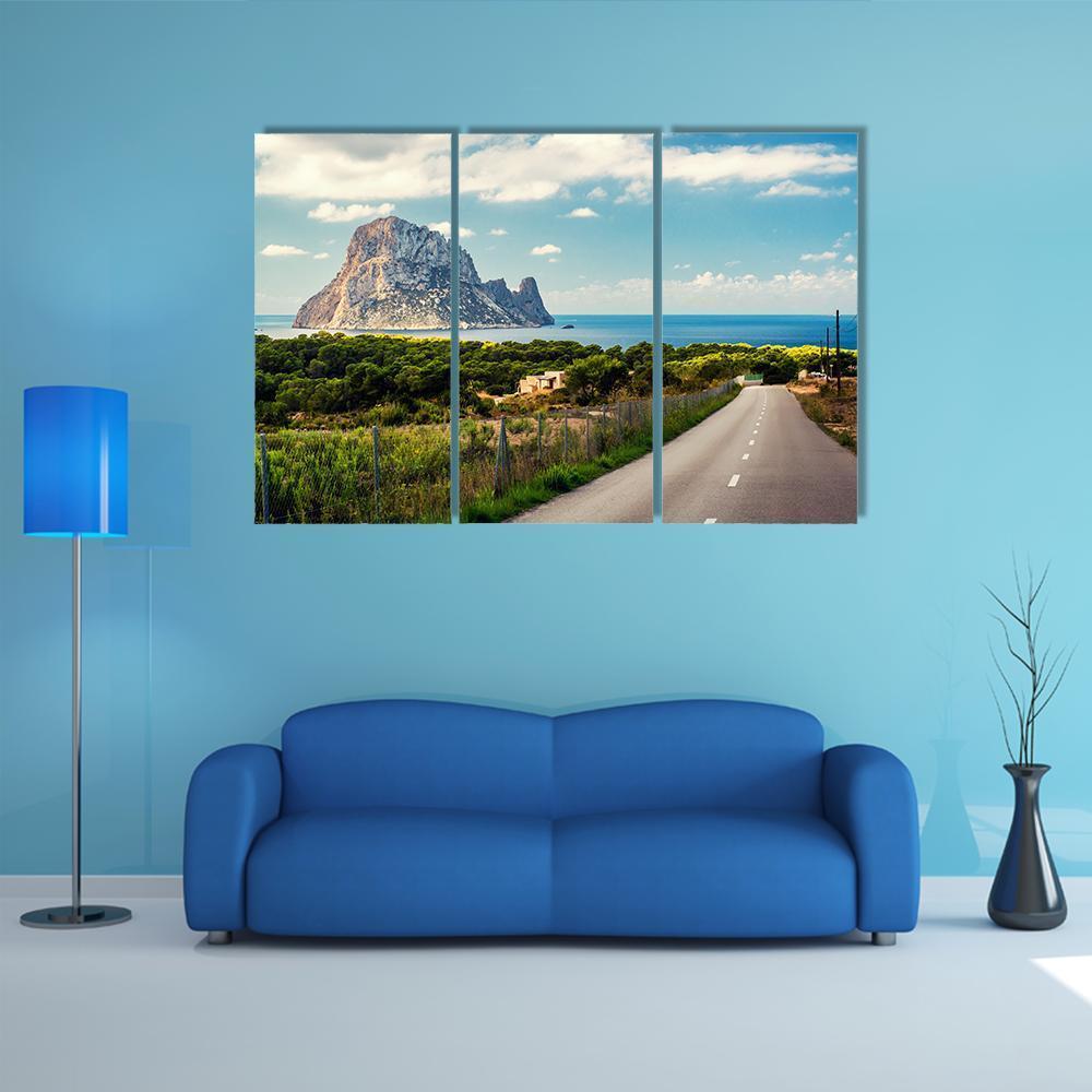 Road To The Cala d'Hort Beach Canvas Wall Art-3 Horizontal-Gallery Wrap-37" x 24"-Tiaracle