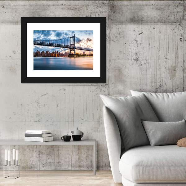 Robert F Kennedy Bridge Canvas Wall Art-3 Horizontal-Gallery Wrap-25" x 16"-Tiaracle