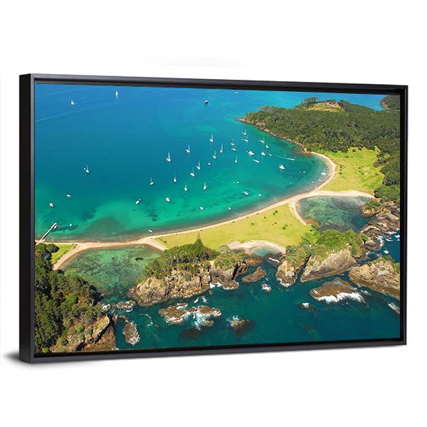 Roberton Island New Zealand Canvas Wall Art-3 Horizontal-Gallery Wrap-25" x 16"-Tiaracle