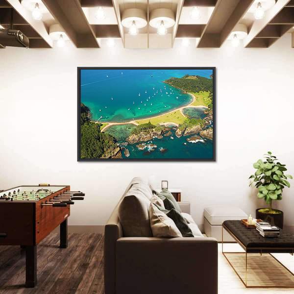 Roberton Island New Zealand Canvas Wall Art-3 Horizontal-Gallery Wrap-25" x 16"-Tiaracle