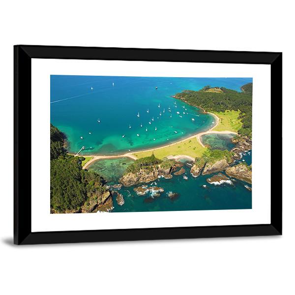 Roberton Island New Zealand Canvas Wall Art-3 Horizontal-Gallery Wrap-25" x 16"-Tiaracle