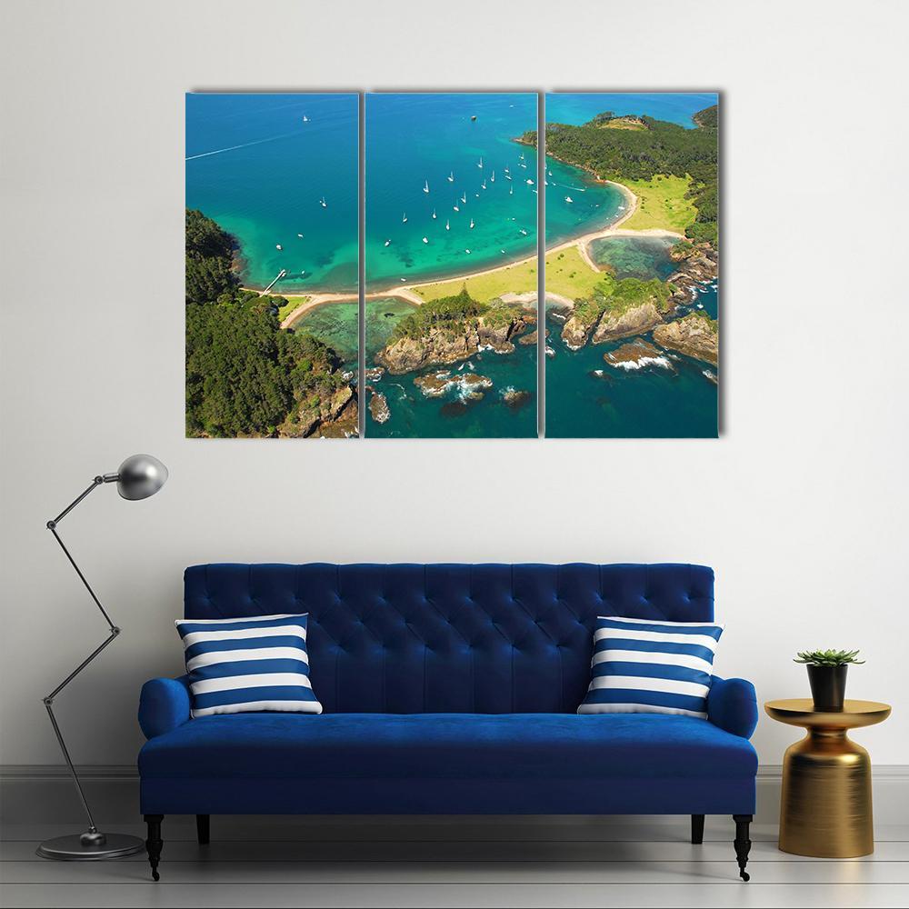Roberton Island New Zealand Canvas Wall Art-3 Horizontal-Gallery Wrap-37" x 24"-Tiaracle