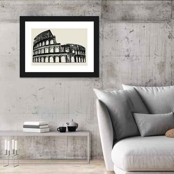 Roman Coliseum Canvas Wall Art-3 Horizontal-Gallery Wrap-25" x 16"-Tiaracle