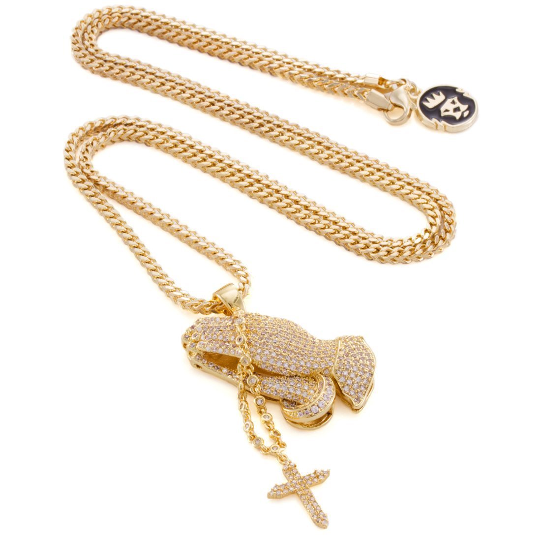 Rosary Praying Hands Necklace