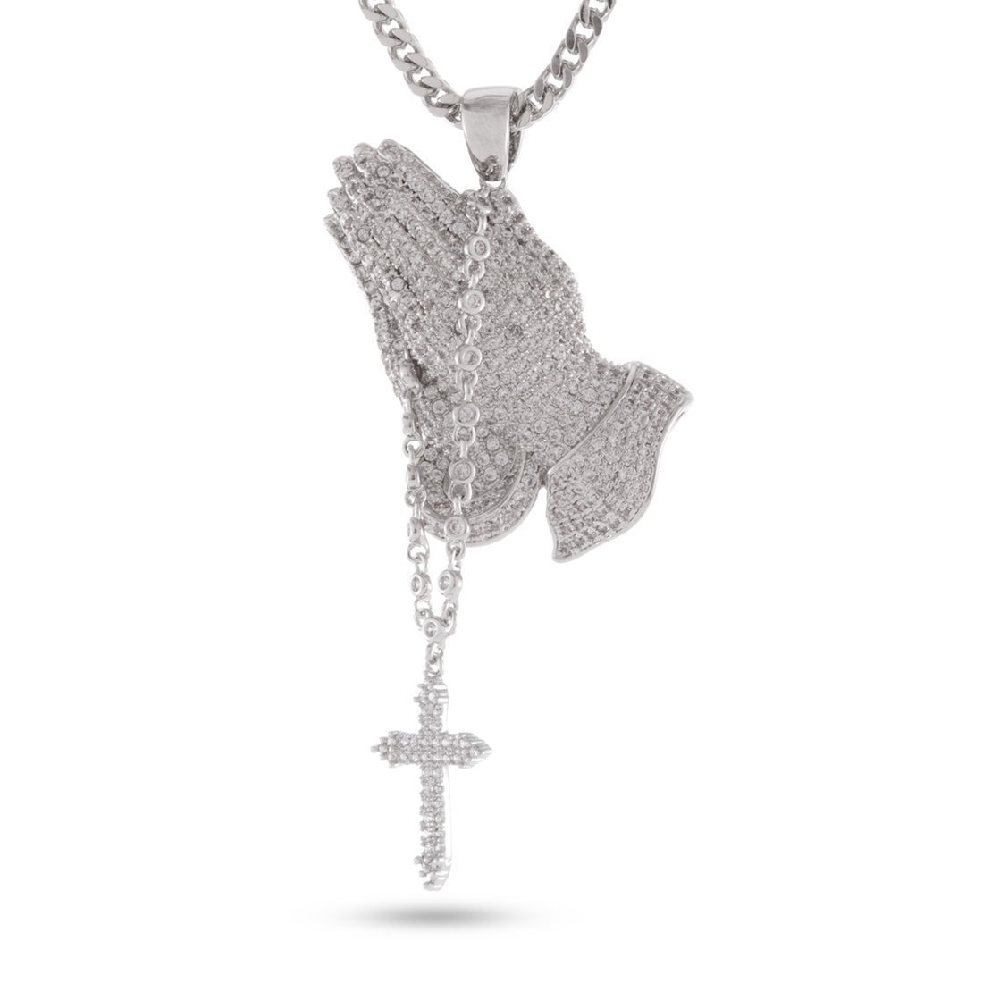 Rosary Praying Hands Necklace