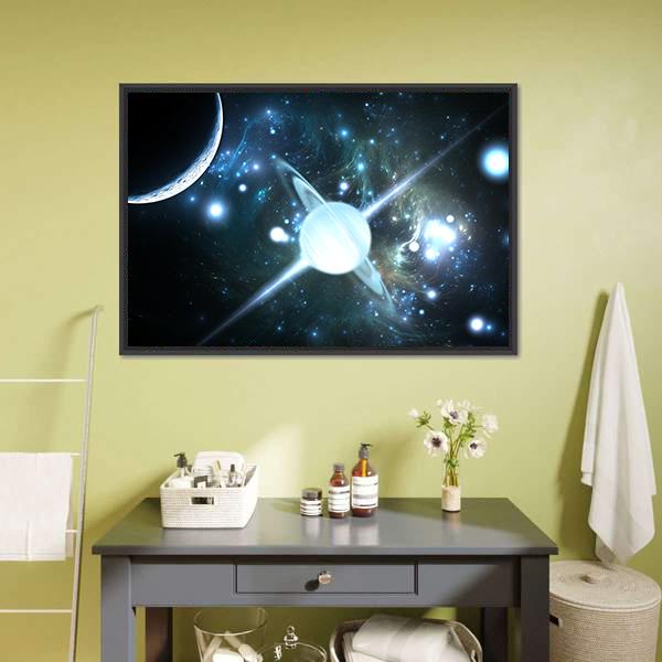 Rotating Neutron Star Canvas Wall Art-1 Piece-Floating Frame-24" x 16"-Tiaracle