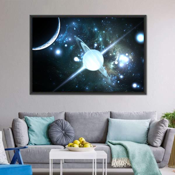 Rotating Neutron Star Canvas Wall Art-3 Horizontal-Gallery Wrap-25" x 16"-Tiaracle