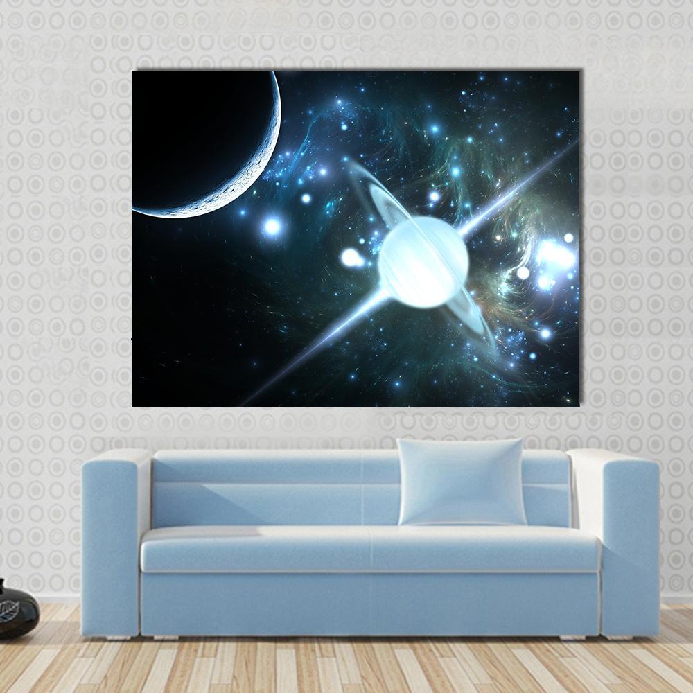 Rotating Neutron Star Canvas Wall Art-1 Piece-Gallery Wrap-48" x 32"-Tiaracle