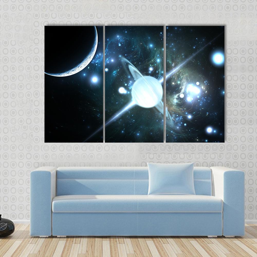 Rotating Neutron Star Canvas Wall Art-3 Horizontal-Gallery Wrap-37" x 24"-Tiaracle