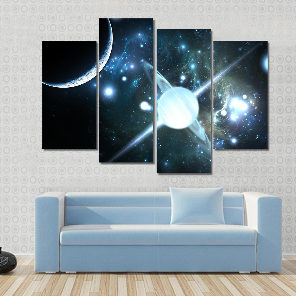 Rotating Neutron Star Canvas Wall Art-4 Pop-Gallery Wrap-50" x 32"-Tiaracle