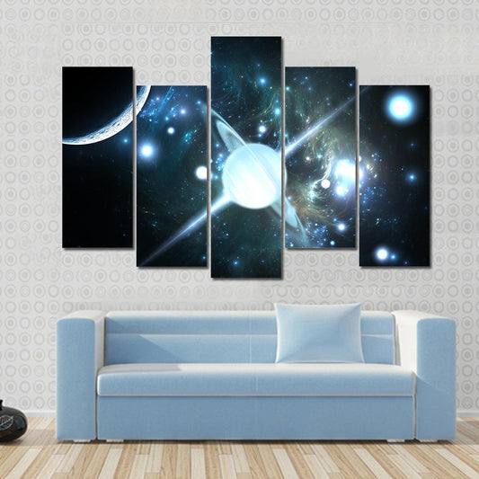 Rotating Neutron Star Canvas Wall Art-5 Pop-Gallery Wrap-47" x 32"-Tiaracle