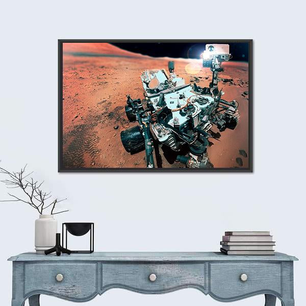 Rover On Mars Surface Canvas Wall Art-3 Horizontal-Gallery Wrap-25" x 16"-Tiaracle