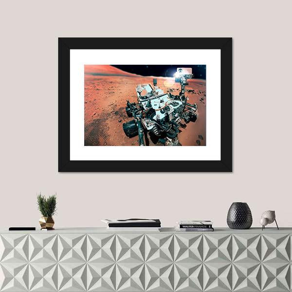 Rover On Mars Surface Canvas Wall Art-3 Horizontal-Gallery Wrap-25" x 16"-Tiaracle