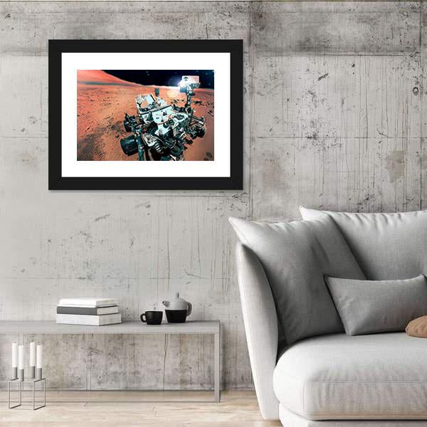 Rover On Mars Surface Canvas Wall Art-3 Horizontal-Gallery Wrap-25" x 16"-Tiaracle