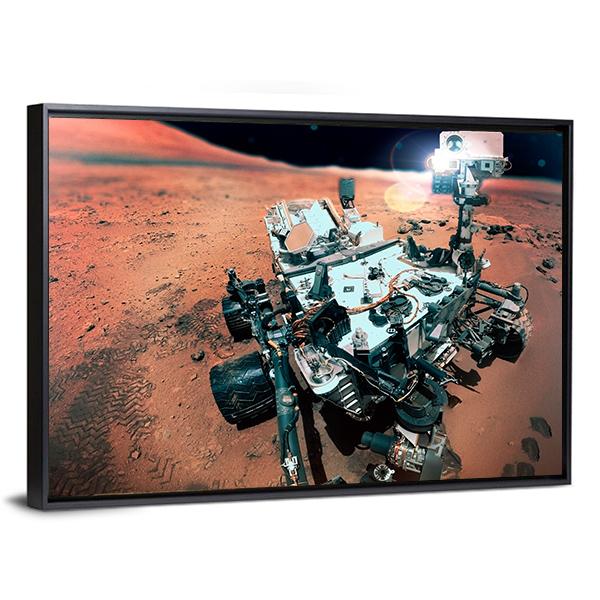 Rover On Mars Surface Canvas Wall Art-3 Horizontal-Gallery Wrap-25" x 16"-Tiaracle