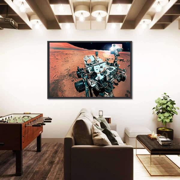 Rover On Mars Surface Canvas Wall Art-3 Horizontal-Gallery Wrap-25" x 16"-Tiaracle