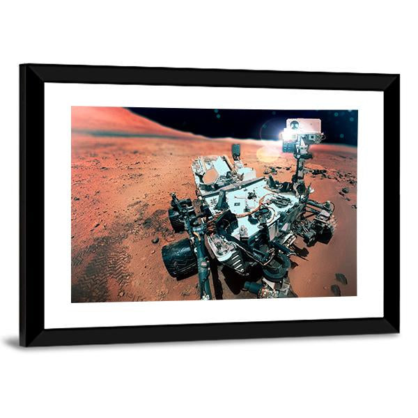 Rover On Mars Surface Canvas Wall Art-3 Horizontal-Gallery Wrap-25" x 16"-Tiaracle