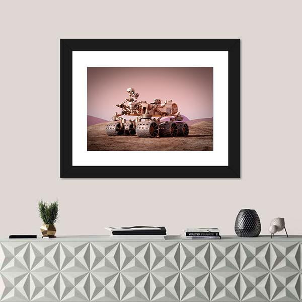 Rover On Planet Mars Canvas Wall Art-1 Piece-Framed Print-20" x 16"-Tiaracle