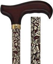 Scratch & Dent Bahama Leaf Adjustable Derby Walking Cane V1760