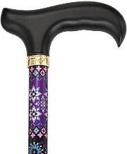 Scratch & Dent Pretty Purple Adjustable Derby Walking Cane with Engraved Collar V1677