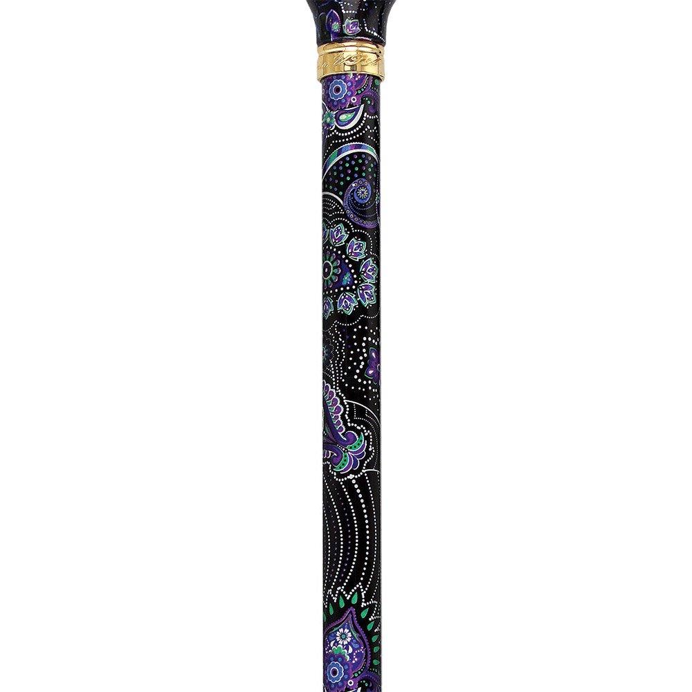 Scratch & Dent Purple Majesty Designer Adjustable Derby Walking Cane with Engraved Collar V1948