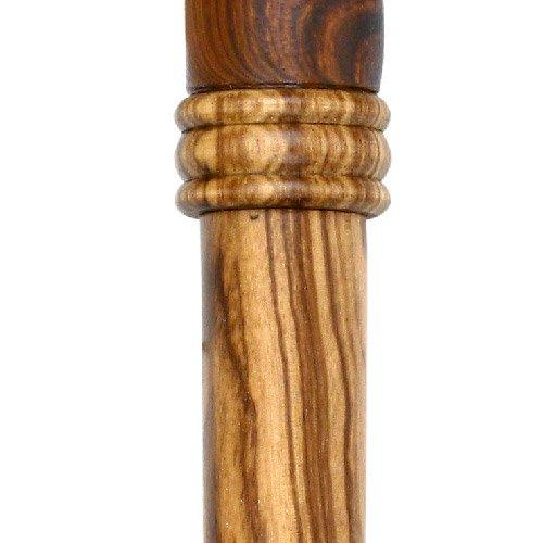 Scratch & Dent Contour Palm Grip Walking Cane With Zebrano Wood Shaft and Wooden Collar V1501