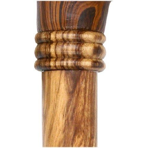 Scratch & Dent  Palm Grip Walking Cane With Zebrano Wood Shaft and Wooden Collar V1503