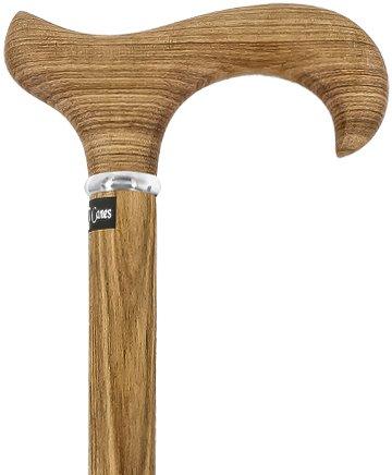 Scratch & Dent Genuine Zebrano Derby Walking Cane With Zebrano Shaft And Silver Collar V1914